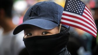 Para Demonstran Minta Donald Trump 'Bebaskan' Hong Kong dari China