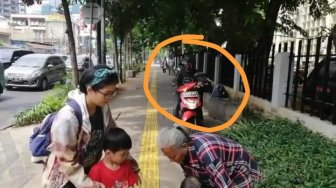 Korban Cabut Laporan Terhadap Pemotor Arogan di Trotoar Wahid Hasyim