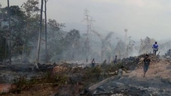 BPBD Lebak Bangun Dua Tenda di Lokasi Kebakaran Kampung Badui Luar