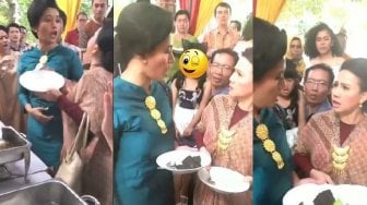 Heboh Emak-emak Ribut Saat Antre Makan, Warganet Malah Salah Fokus ke Sini