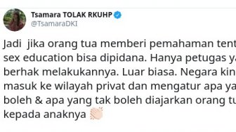 Tsamara Kesal Orangtua Bisa Dipenjara Jika Memberikan Pendidikan Seks