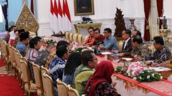 Bahas RUU KUHP, Pimpinan DPR Temui Jokowi di Istana