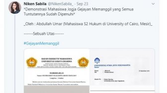 Trending Gejayan Memanggil, Mahasiswa ini Ungkap Tuntutan Sudah Terpenuhi