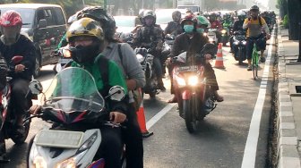 Belum Sepekan Diuji Coba, Jalur Sepeda Diserobot Pemotor