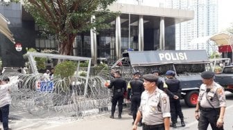 Antisipasi Gedung KPK Digeruduk Massa, Polisi Pasang Kawat Beduri