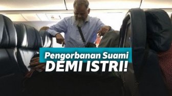 Agar Istri Bisa Tidur di Kursi Pesawat, Pria Ini Rela Berdiri Selama 6 Jam!