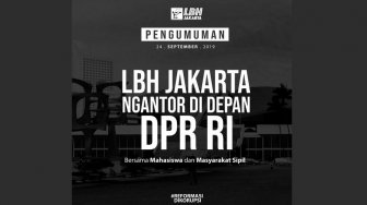 Ikut Aksi, Hari Ini LBH Jakarta Pindah Kantor ke Depan Gedung DPR