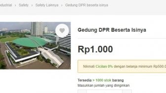 Dijual Murah, Gedung DPR dengan Seluruh Isinya Hanya Rp 1.000