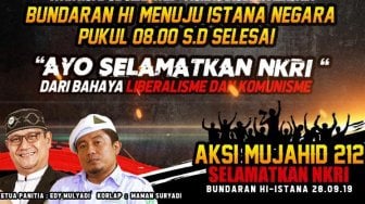 Panitia Bantah Aksi Mujahid 212 Selamatkan NKRI Diundur