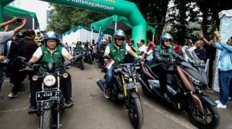 Kampanye Keselamatan Bermotor, BPJS Ketenagakerjaan Bagikan Helm