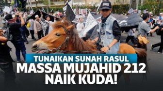 Peserta Aksi Mujahid 212 Kendarai Kuda Saat Demo: Kami Ingin Salurkan Sunah