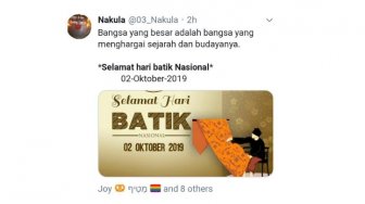 Warganet Berbondong-bondong Ucapkan Selamat Hari Batik Nasional