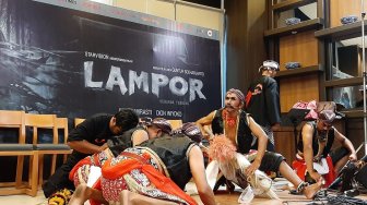 Ada Aksi Kuda Lumping di Press Screening Film Lampor Keranda Terbang