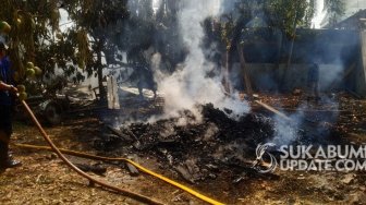 Gudang Kosong di Palabuhanratu Terbakar, Dua Unit Damkar Diturunkan