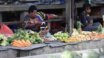 Aktivitas Pasar Tradisional di Wamena Kembali Normal