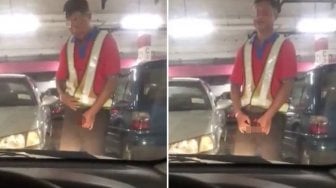 Gila, Staf Hypermarket di Malaysia Pamer Alat Vital di Depan Mobil Wanita