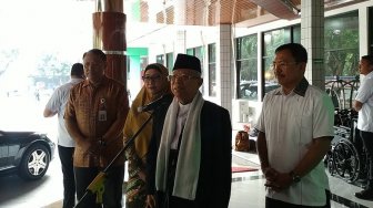 Ini Doa Ma'ruf Amin Usai Jenguk Wiranto di RSPAD Gatot Soebroto