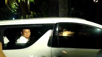 Prabowo Subianto Sambangi Rumah Surya Paloh