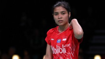 Denmark Open: Dua Kali 'Tertikung', Gregoria Dipulangkan Juara Dunia 2019