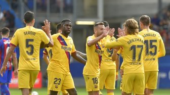 Pesta Gol di Markas Eibar, Barcelona Geser Real Madrid dari Puncak Klasemen