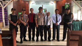 Beri Rasa Aman Jemaat, Kapolres Muaro Jambi Patroli ke Gereja