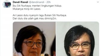 Disebut Mirip Ari Lasso, Menteri LHK Siti Nurbaya Buka Suara