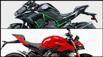 Adu Motor Kencang, Ini Beda Tenaga Kawasaki Z H2 vs Ducati Streetfighter V4