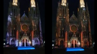 Ramaikan Hari Sumpah Pemuda, Katedral Jakarta Gelar Video Mapping