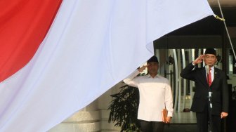 Menteri Muhajir Effendy Pimpin Upacara Pertama di Kemenko PMK