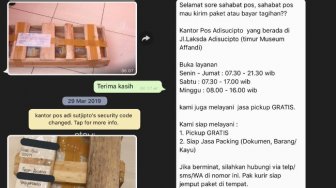 Ulasan Pelanggannya Viral, Kantor Pos Adisucipto Tuai Pujian