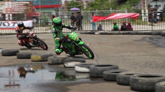 Honda Dream Cup (HDC) seri Samarinda digelar di Sirkuit Ex Bandara Temindung, Kota Samarinda, Kalimantan Timur, Minggu (10/11/2019). [Suara.com/Syaiful Rachman]