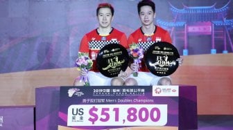 Juara Fuzhou China Open 2019, Kevin / Marcus Klaim Temukan Performa Terbaik