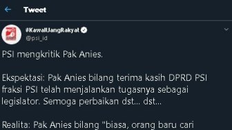 Karikatur Anies Tenggelam di Lem, PSI: Sedih Mimin