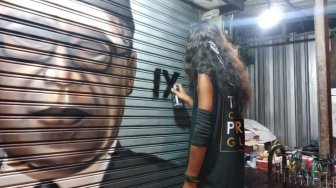 Sebelum Digusur, PKL Gondomanan Buat Mural Sultan HB IX Sebagai Perlawanan