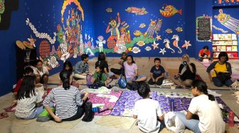 Kids Corner Biennale Jogja 2019, Anak-Anak Antusias Belajar Ecoprint