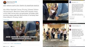 Massa Bawa Senjata, Aksi Heroik Kapolsek Cempa Tuai Pujian