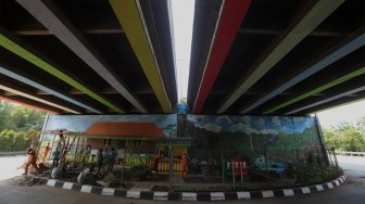 Asyik, Kolong Tol Joglo Disulap Jadi Taman Budaya Betawi