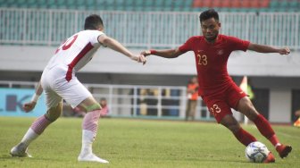 Babak I: Gol Tunggal Saddil Ramdani Bawa Timnas Indonesia U-22 Ungguli Laos