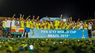 Brasil jadi juara Piala Duni U-17 2019. (MIGUEL SCHINCARIOL / AFP)