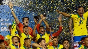 Brasil jadi juara Piala Duni U-17 2019. (MIGUEL SCHINCARIOL / AFP)