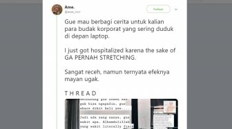 Viral Cuitan Budak Korporat, Wanita Ini Sakit Leher karena Bekerja Terus