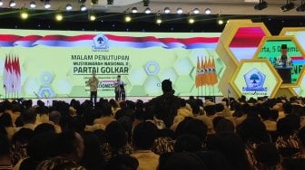 Hadiri Penutupan Munas Golkar, Ma'ruf Minta Airlangga dan Bamsoet Kompak