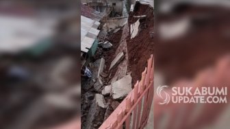 Baru Empat Bulan Dibangun, TPT di Sekarwangi Cibadak Sukabumi Longsor