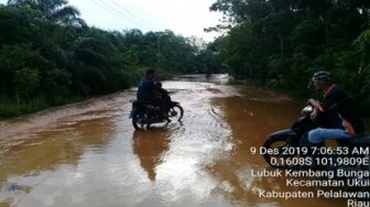 Warga Desa Lubuk Kembang Bunga Terpaksa Mengungsi Akibat Banjir