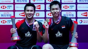 Hebat! Ganda Putra Hendra/Ahsan Juara BWF World Tour Finals 2019