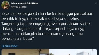 Siang Ini Said Didu Disebut Bertemu Pemilik Truk, Polisi: Masih Kami Tunggu