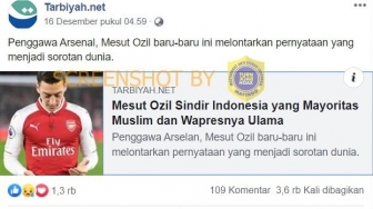 CEK FAKTA: Mesut Ozil Sindir Wapres Maruf Amin Soal Uighur, Benarkah?