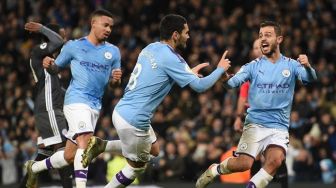 Hasil Liga Inggris: Manchester City Bungkam Leicester 3-1