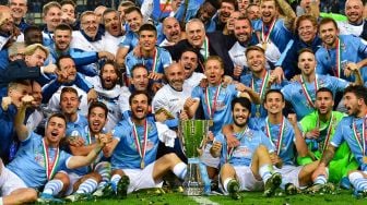 Pertandingan final sepakbola Supercoppa Italia antara Juventus melawan Lazio di Stadion King Saud University, Riyadh, Senin (23/12) dini hari WIB. [GIUSEPPE CACACE / AFP]