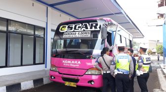 Dishub Lebak Periksa 10 Bus AKAP dan AKDP di Terminal Mandala